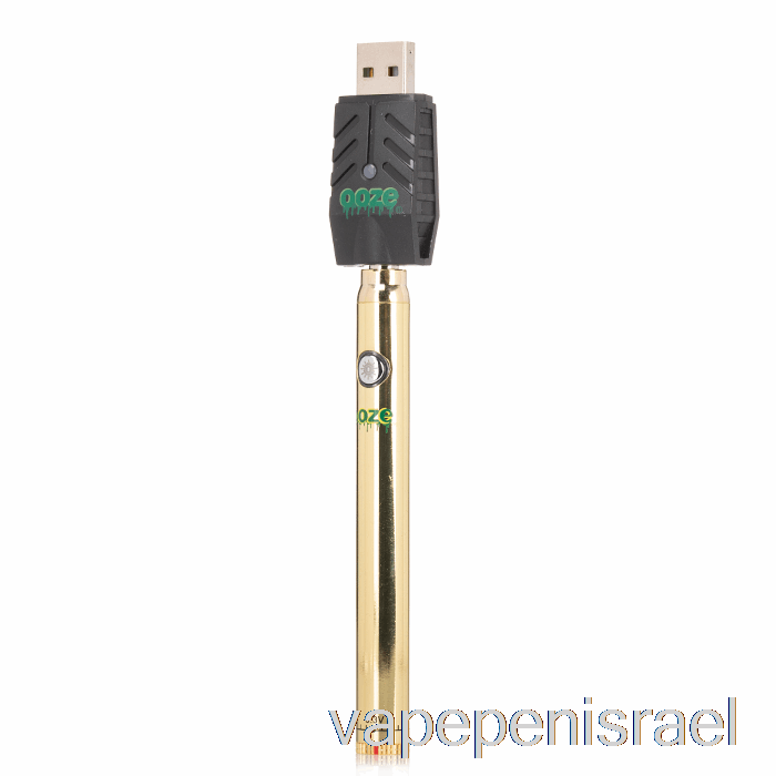 חד פעמי Vape Israel Ooze 320mah סוללת עט טוויסט דק זהב